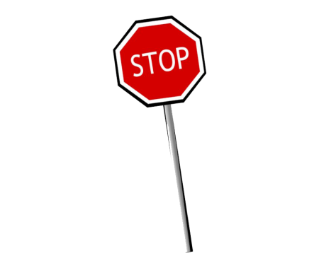 Знак стоп прозрачный