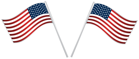 Флаг США на прозрачном фоне