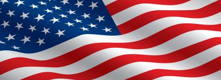 Развивающийся флаг США