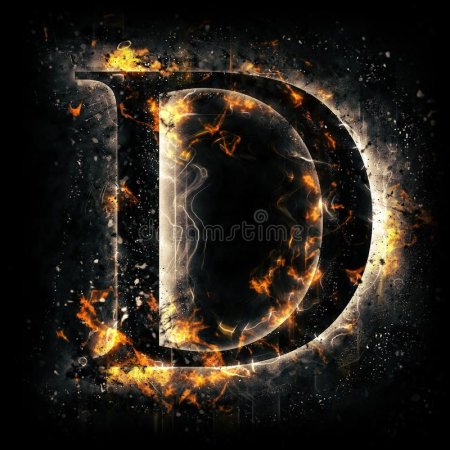 Огненная буква d