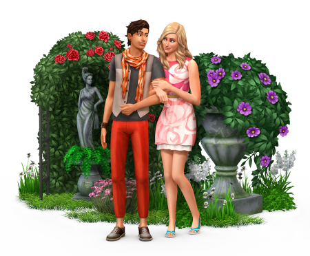 The SIMS 4 романтический сад обложка