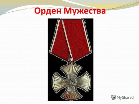 Орден Мужества презентация