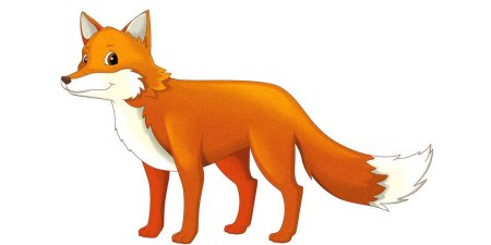 Лиса рисунок для детей цветной