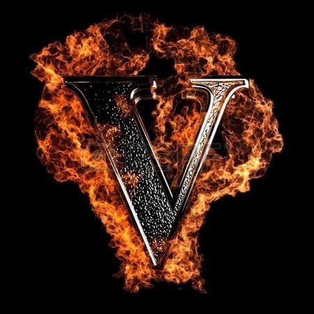 Железная буква v