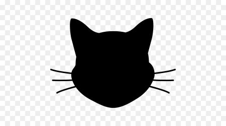 Силуэт головы кота
