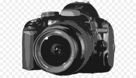 Фотоаппарат на прозрачном фоне