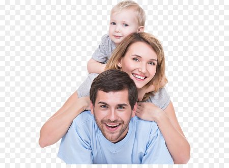 Родители на белом фоне