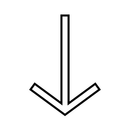 Белая стрелка вниз