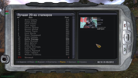 ПДА сталкер