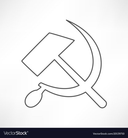 Трафарет серпа и молота