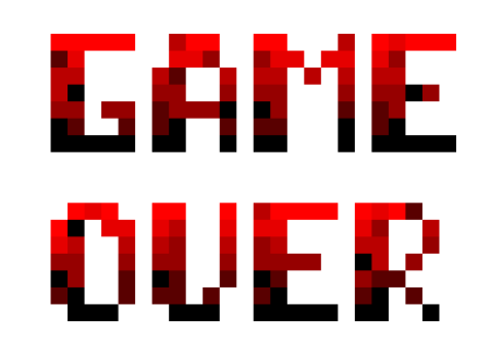 Game over на прозрачном фоне