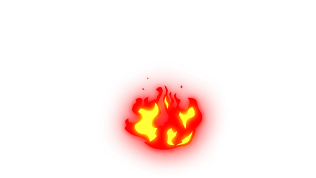Эффект огня без фона