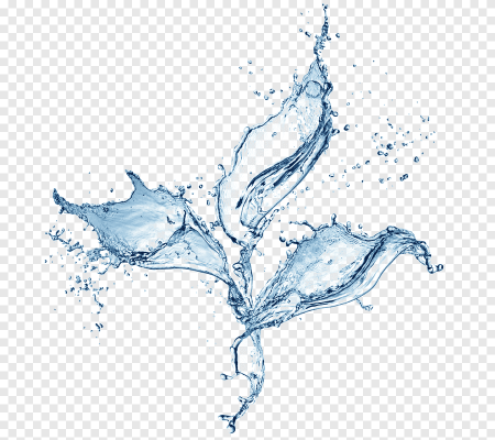 Брызги воды на прозрачном фоне