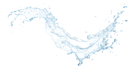 Брызги воды на прозрачном фоне