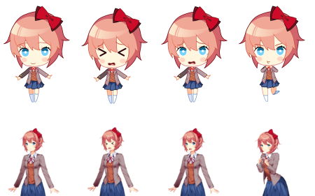 Сайори Doki Doki спрайты