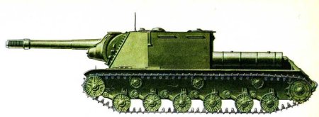 Танк Су 152 сбоку