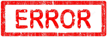 Надпись Error