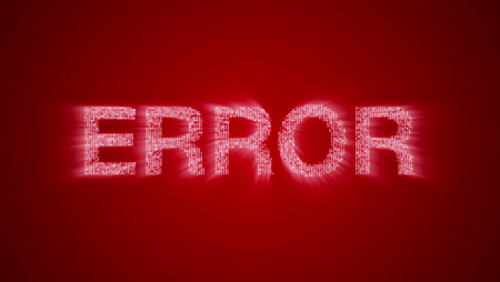Надпись Error