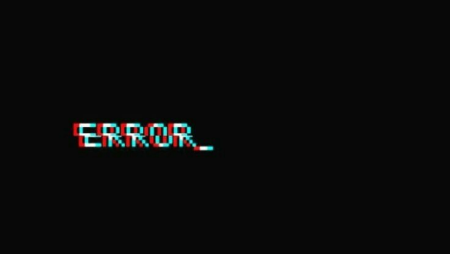 Error на черном фоне