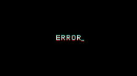 Надпись Error