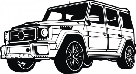 Раскраска Мерседес Гелендваген g63