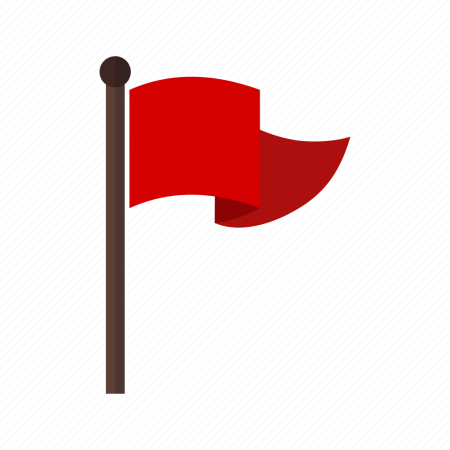 Значок красный флажок