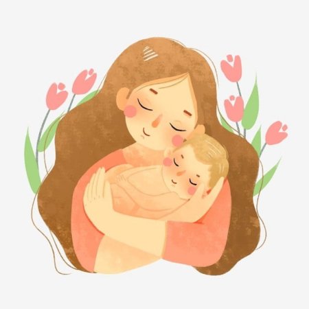 Картинки мама с ребенком без фона (48 фото)