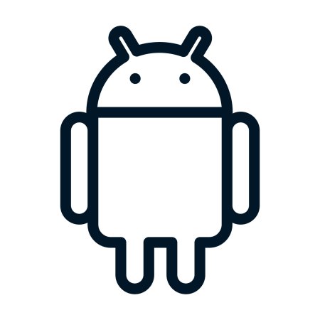 Значок андроид белый