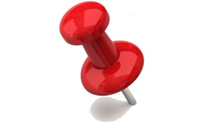 Канцелярская кнопка без фона