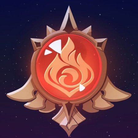 Пиро глаз Бога Genshin