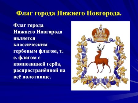 Нижний Новгород герб и флаг