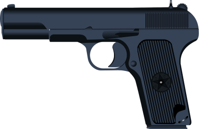 Пистолет на прозрачном фоне
