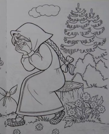 Рисунок к стихотворению Аленушка