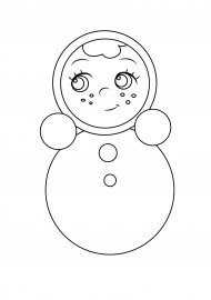 Неваляшка раскраска для детей 2-3 лет