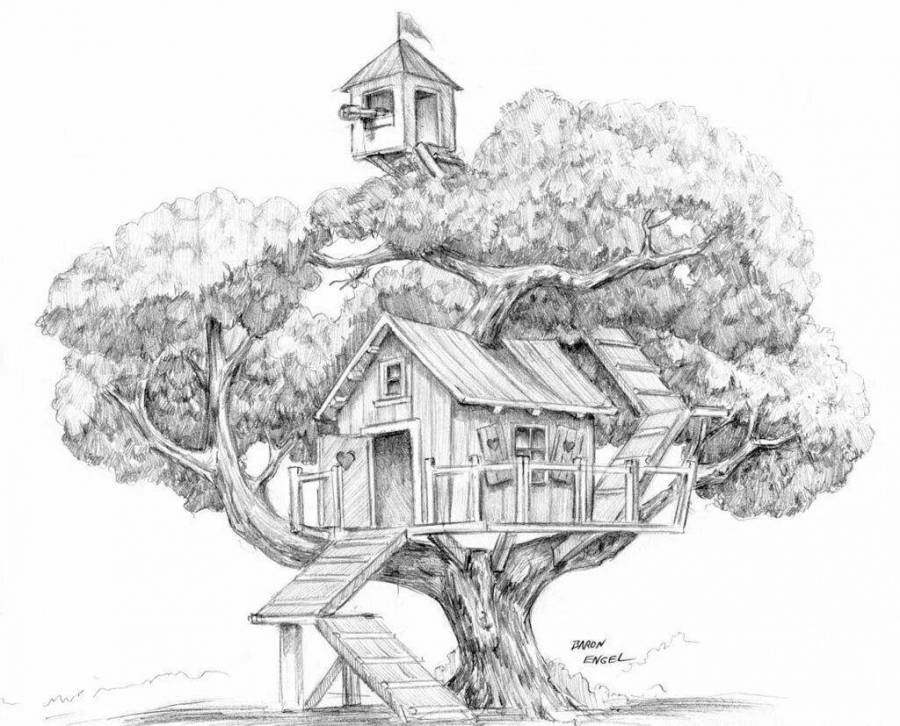 Рисунок дом дерево человек (68 фото)