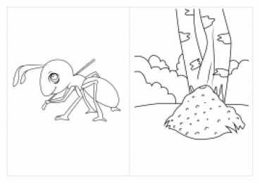 Картинки раскраски муравейник (51 фото)