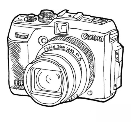 Фотоаппарат раскраска