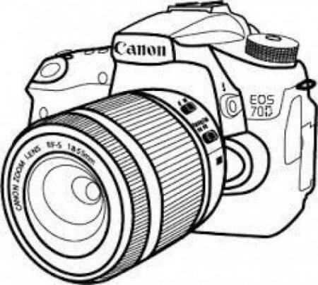 Полнокадровый фотоаппарат Canon вектор