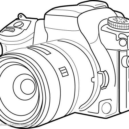 Фотоаппарат Canon вектор вид сбоку
