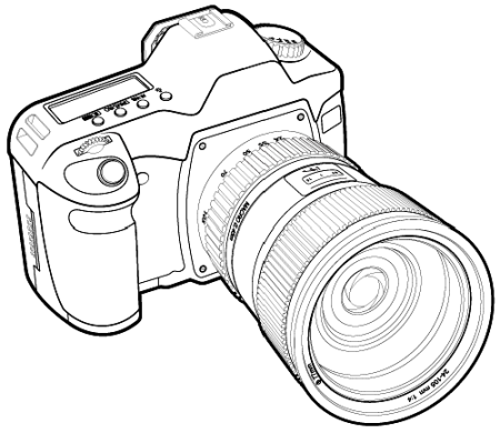 Фотоаппарат Canon вектор вид сбоку