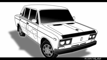 Раскраска Жигули ВАЗ 2106