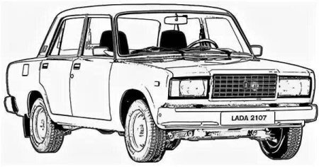 Раскраска ВАЗ 2107