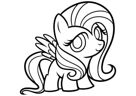 Раскраска my little Pony Флаттершай