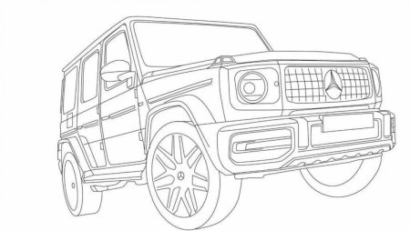 Раскраска Мерседес Гелендваген g63 AMG