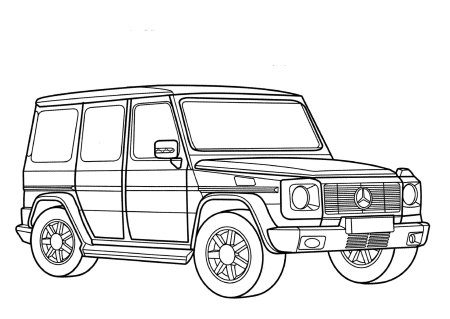Раскраска Mercedes g63 AMG