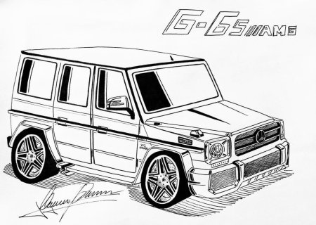 Раскраска Мерседес Гелендваген g63
