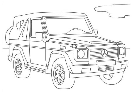 Раскраска Мерседес Гелендваген g63