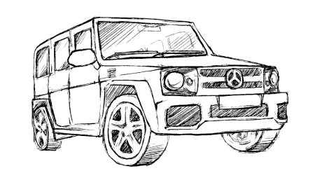 Раскраска Мерседес Гелендваген g63
