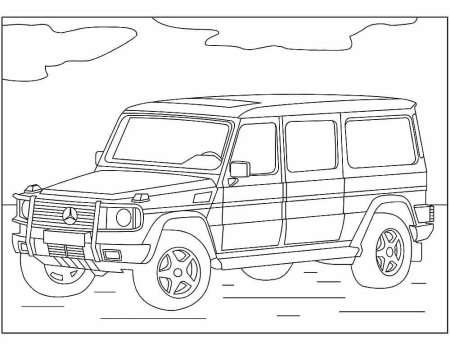 Раскраска Мерседес Гелендваген g63