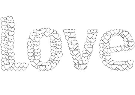Раскраска Love